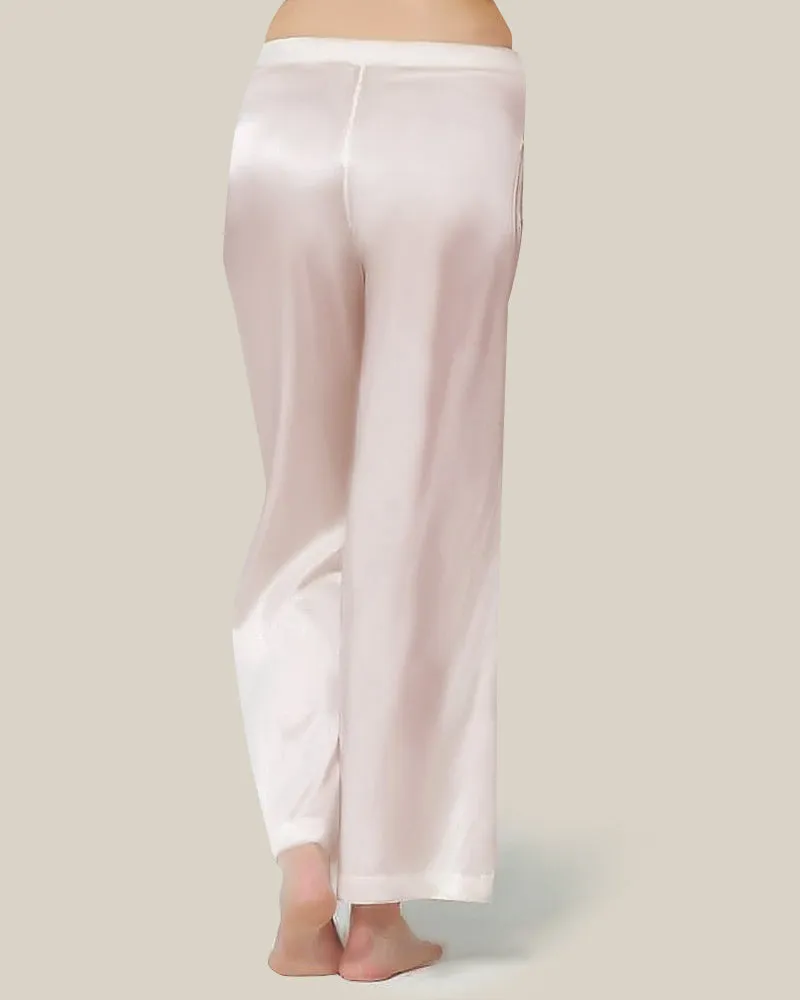 Women's Simple Casual Straight Leg Silk Sleep Night Pants sold by DAISYSILK product image thumbnail 2