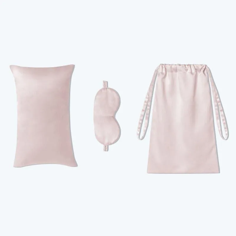 Cushion Eyemask and Storage Bag  3 Pcs Silk Travel Set sold by DAISYSILK