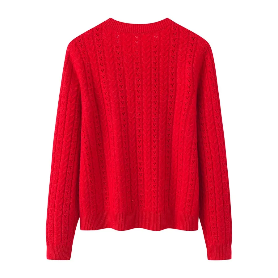 Woman Cashmere Cardigan Sweater sold by DAISYSILK product image thumbnail 2