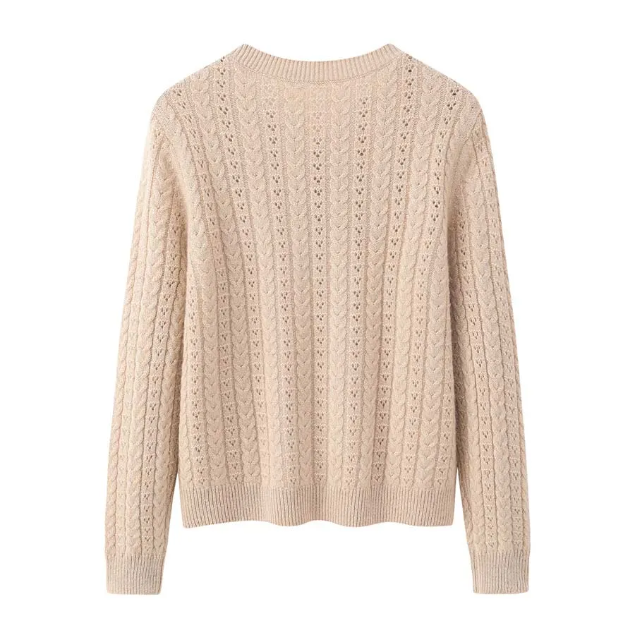 Woman Cashmere Cardigan Sweater sold by DAISYSILK product image thumbnail 4