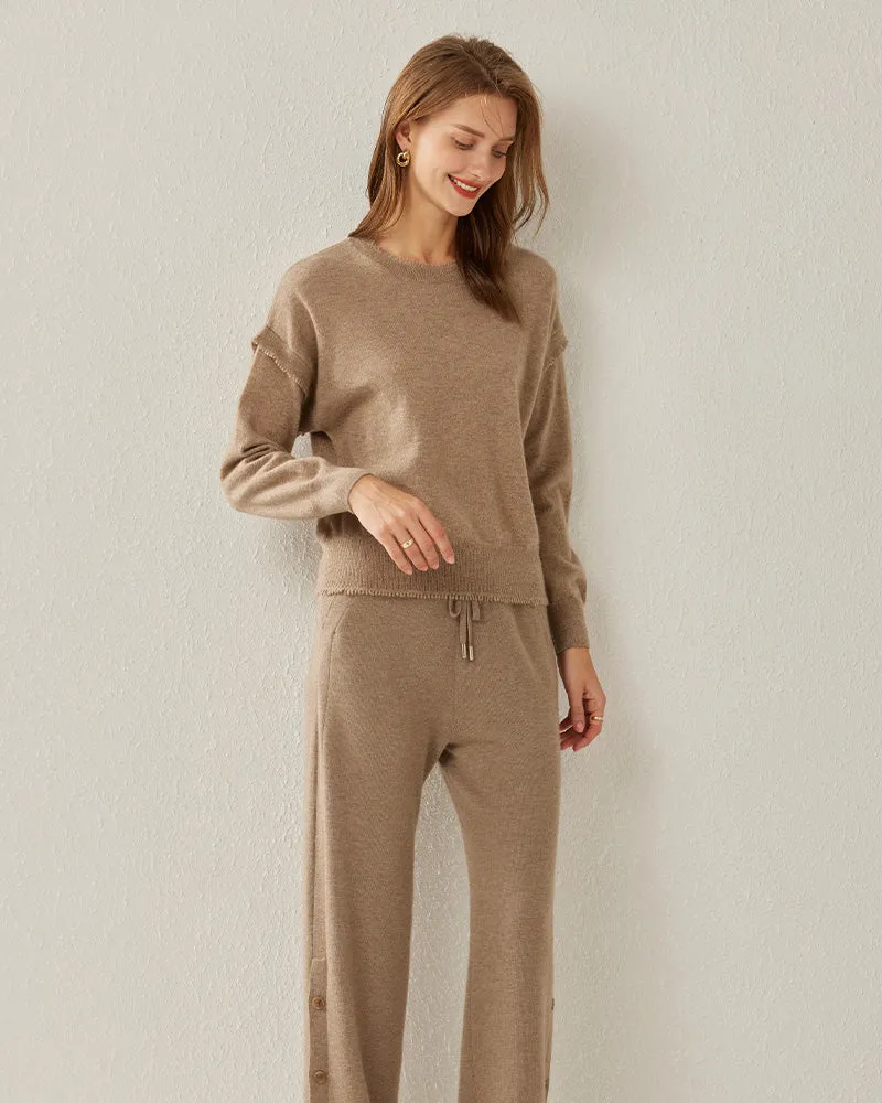 Luxe Ribbed Pollover Cashmere Sweater sold by DAISYSILK product image thumbnail 2