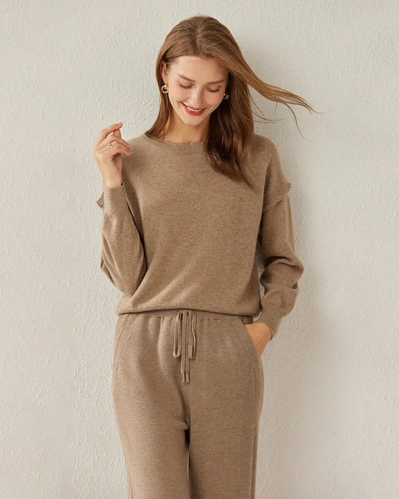 Luxe Ribbed Pollover Cashmere Sweater sold by DAISYSILK product image thumbnail 3