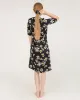 Daisy Print V-Neck Silk Midi Dress with Short Sleeves sold by DAISYSILK