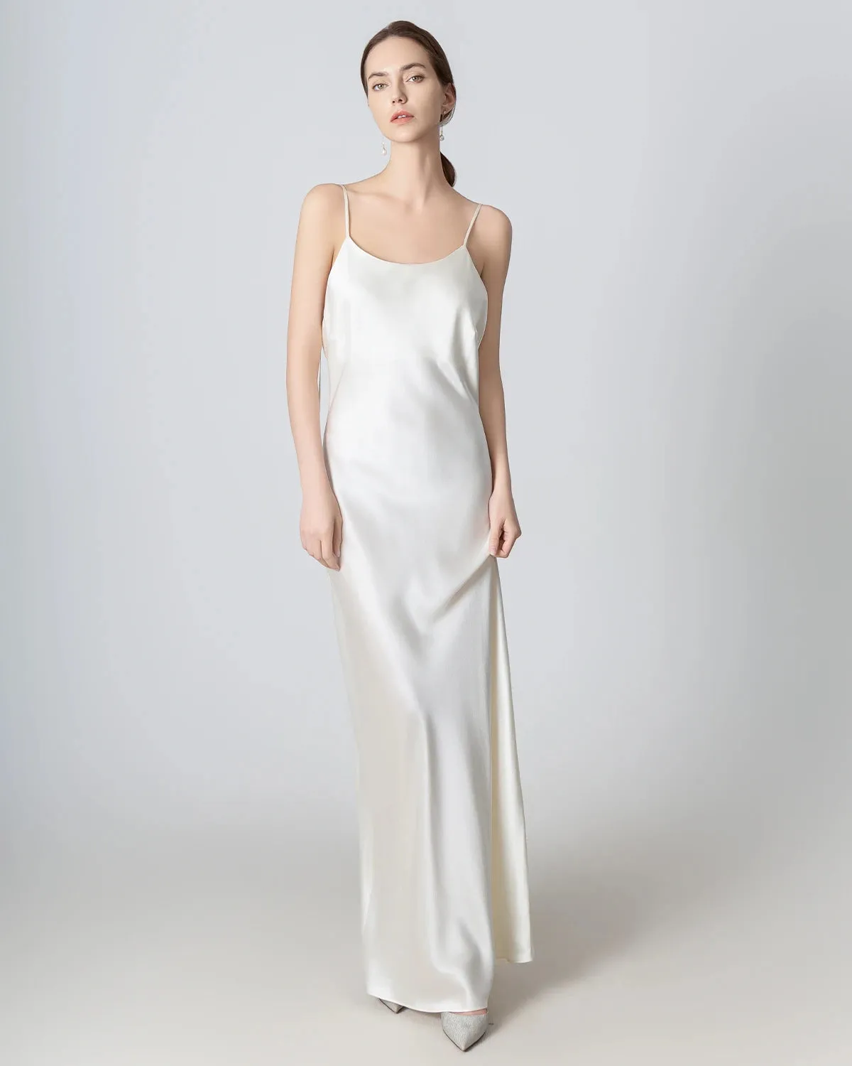 Backless Cami Maxi Silk Dress sold by DAISYSILK