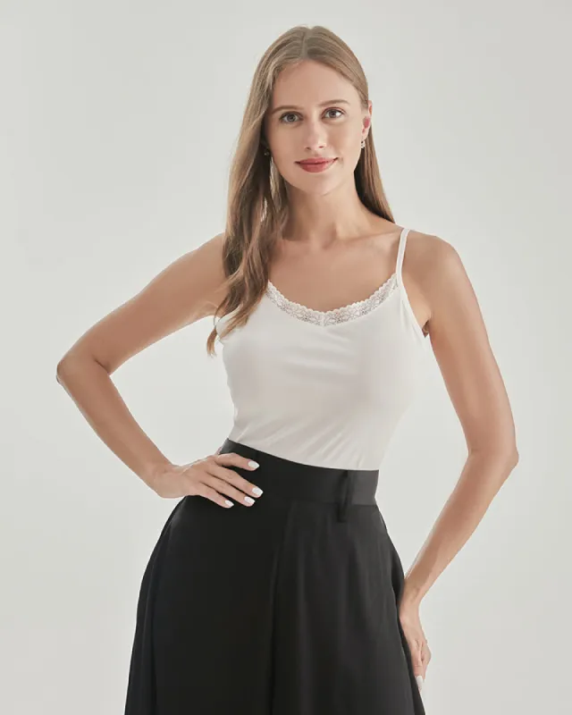 Lace Silk Knitted Camisole sold by DAISYSILK