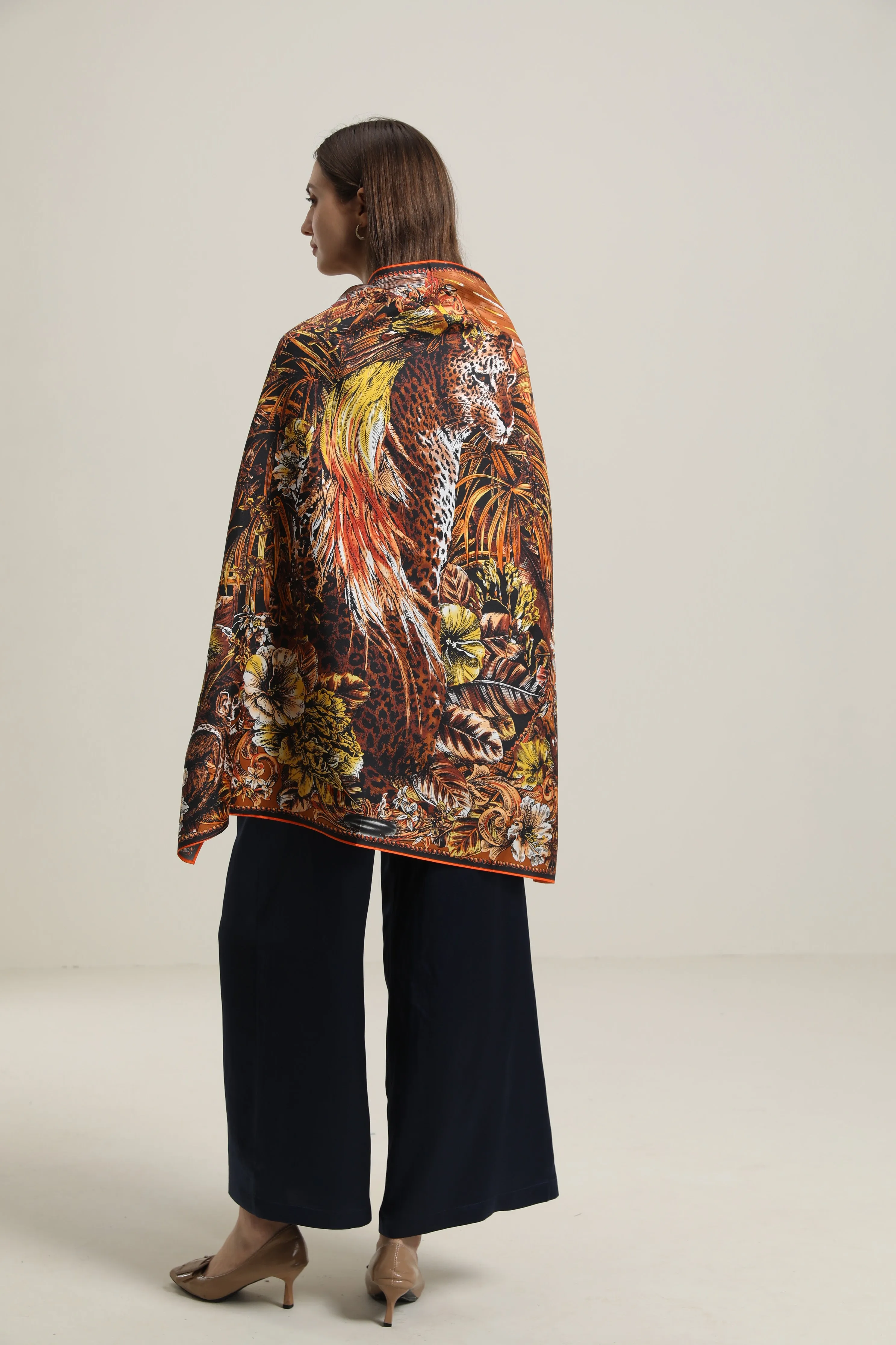 Vintage Tiger Silk Scarf sold by DAISYSILK product image thumbnail 4