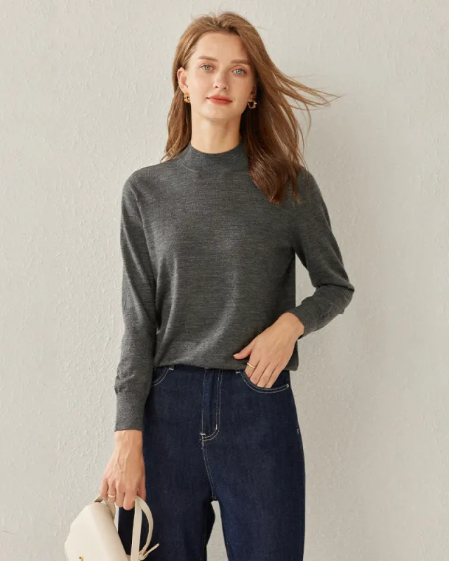 Women's Turtleneck Stretch Fit Knit Top sold by DAISYSILK