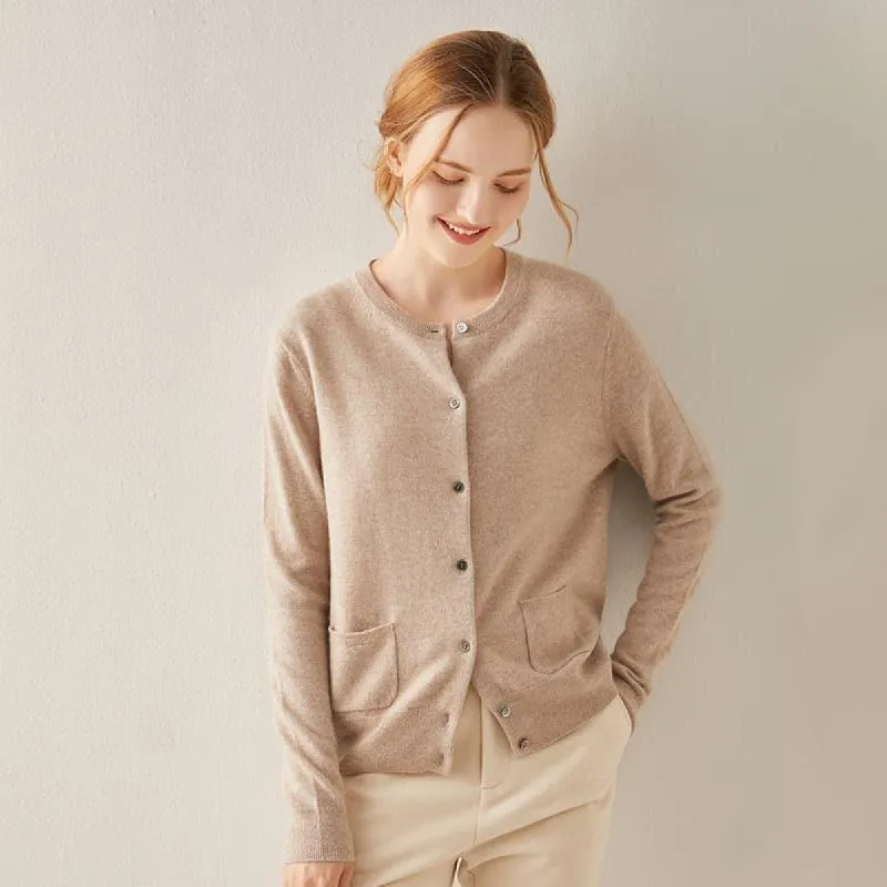 Knitted Cardigan Warm Cashmere Sweater sold by DAISYSILK
