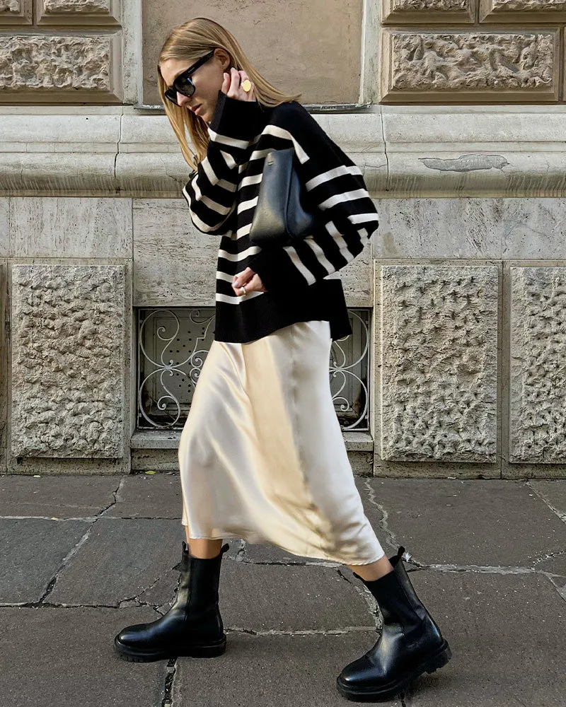 22Momme Silk Midi Skirts with Elastic Waistband sold by DAISYSILK product image thumbnail 4