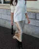 22Momme Silk Midi Skirts with Elastic Waistband sold by DAISYSILK