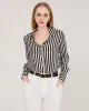 Relaxed Fit Vertical Stripe Silk Shirts sold by DAISYSILK