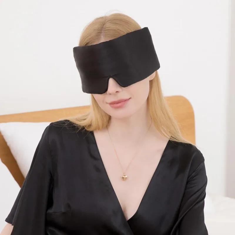 Face-Hugging Wide Double-Sided Silk Eye Mask sold by DAISYSILK