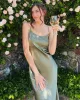Solid Color Silk Satin Slip Long Dress sold by DAISYSILK
