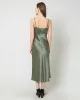 Solid Color Silk Satin Slip Long Dress sold by DAISYSILK