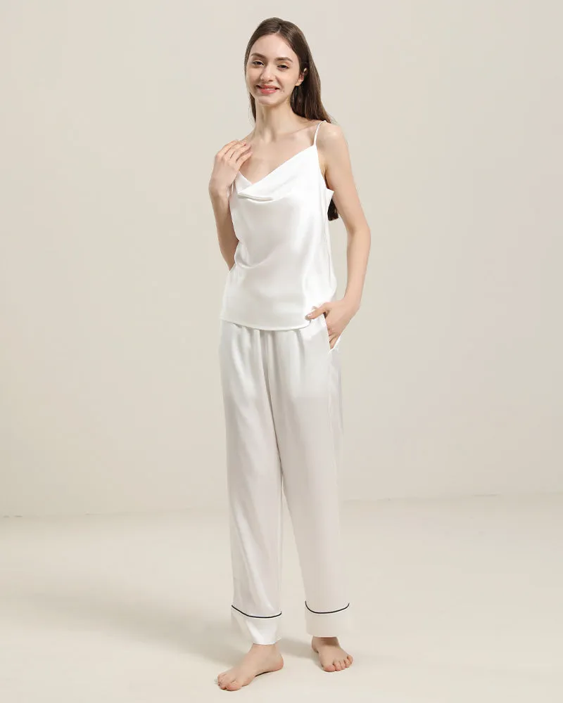 Cowl Neck Camisole Silk Pajama Set sold by DAISYSILK product image thumbnail 4