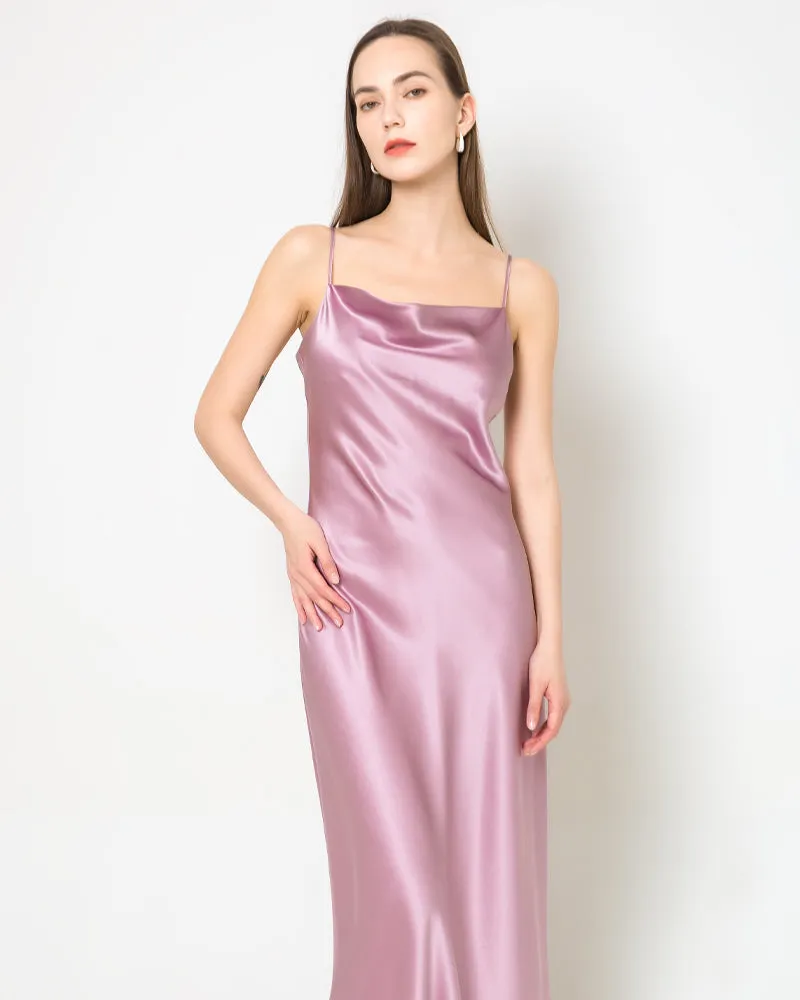 Elegant Silk Dress with Light Cowl Neckline sold by DAISYSILK product image thumbnail 3