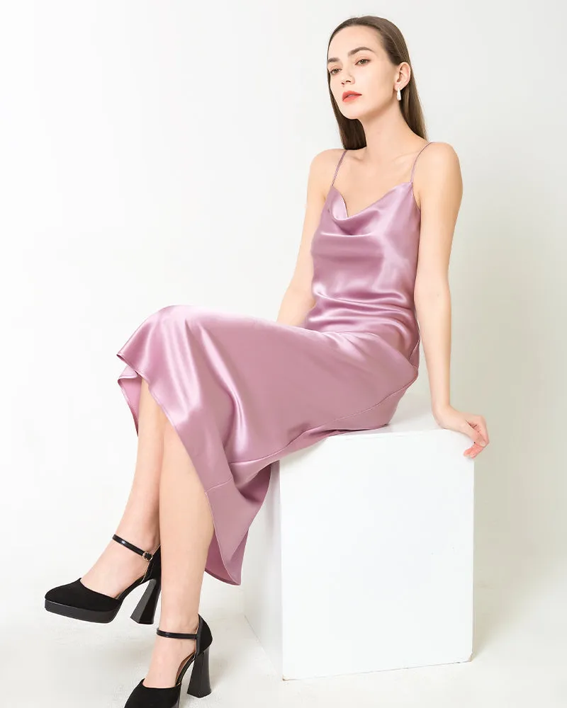 Elegant Silk Dress with Light Cowl Neckline sold by DAISYSILK product image thumbnail 4