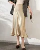 Versatile Silk Midi Skirts with Elastic Waistband sold by DAISYSILK