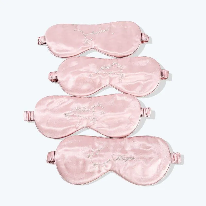 12 Constellation Pink Silk Sleep Mask 22 Momme sold by DAISYSILK