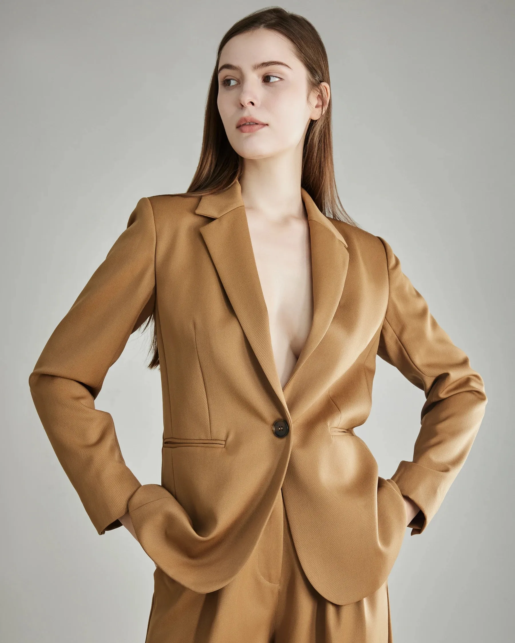 Wool Peak Lapel Blazer for Women sold by DAISYSILK