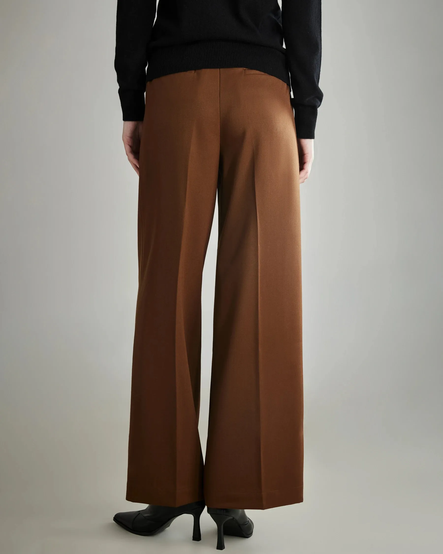 Women's Pleated Wool Wide Leg Pants sold by DAISYSILK product image thumbnail 2