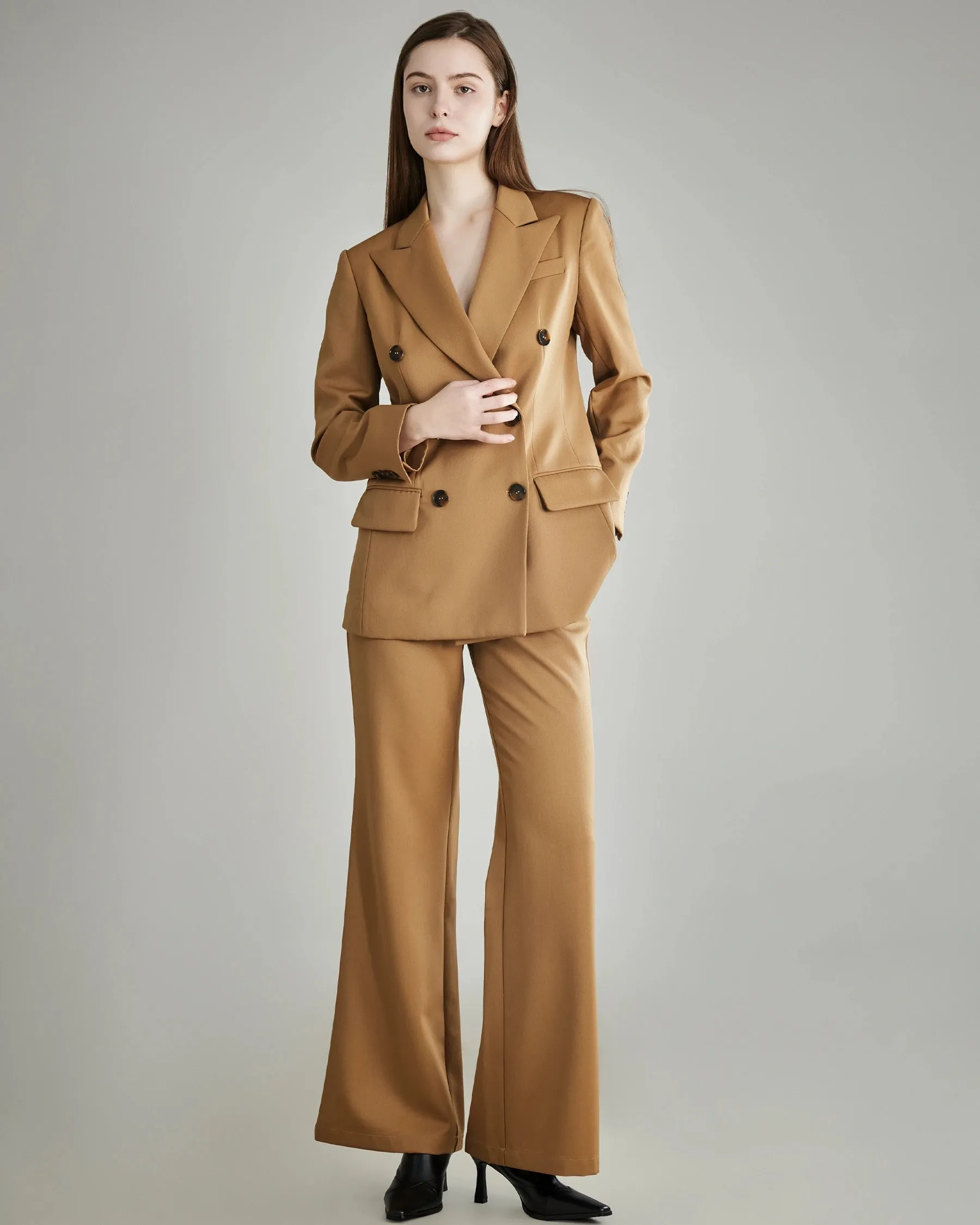 Wool Flared Suit Trousers for Women sold by DAISYSILK product image thumbnail 5