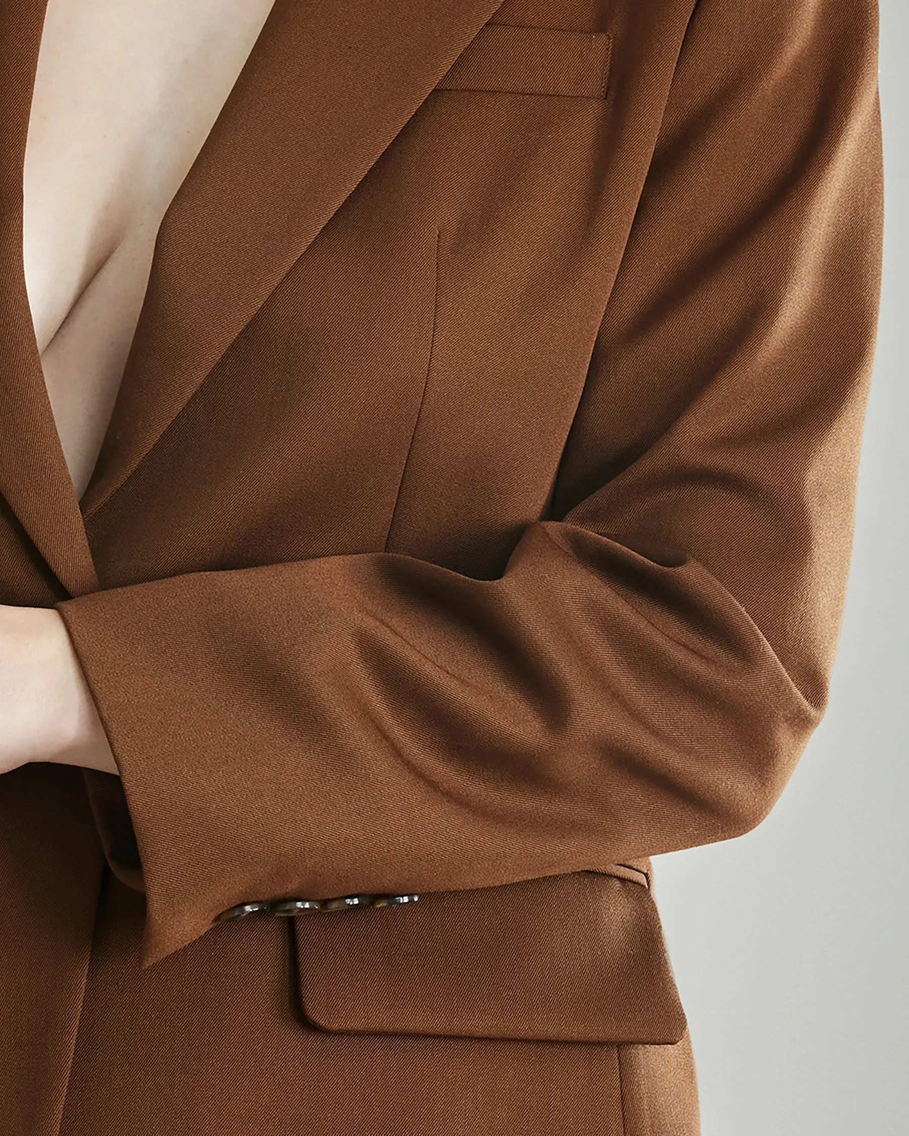 Women's Wool Blazer with Single Button sold by DAISYSILK product image thumbnail 3