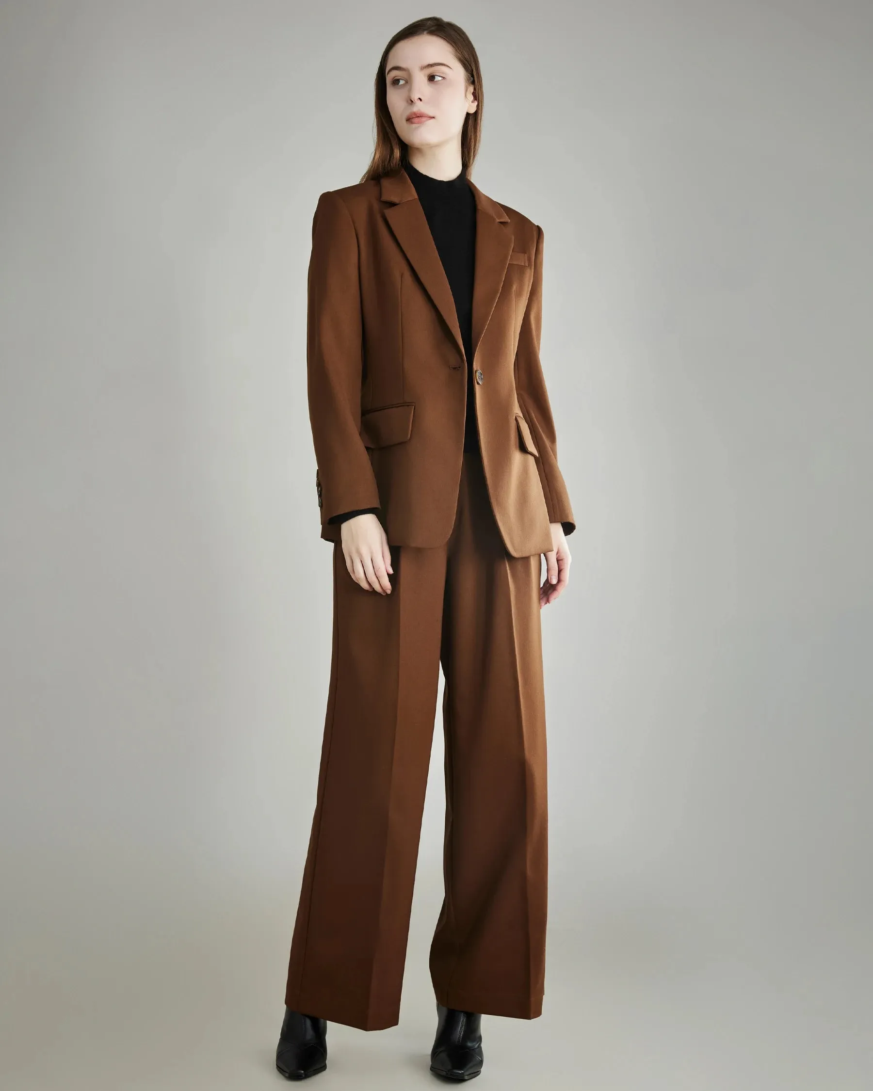 Women's Wool Blazer with Single Button sold by DAISYSILK product image thumbnail 4