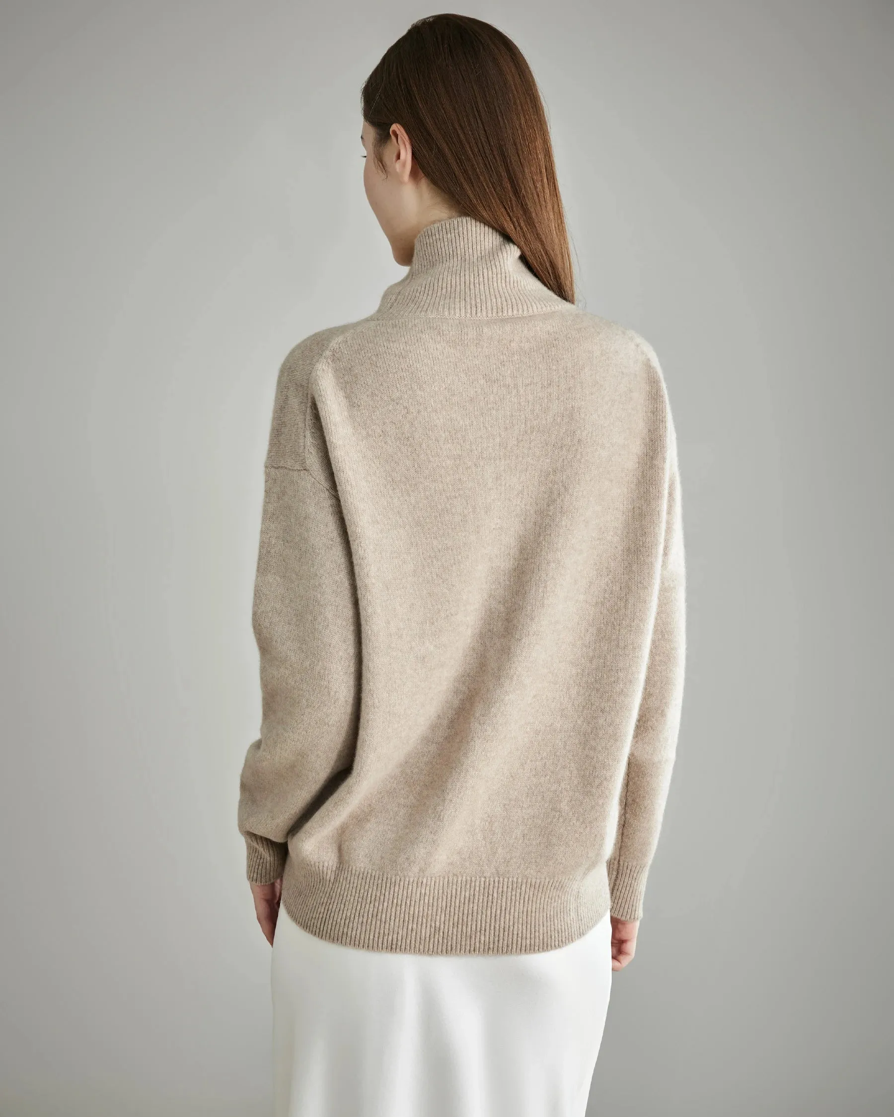 Women's Loose Turtleneck Cashmere Sweater sold by DAISYSILK product image thumbnail 2
