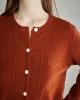 Women's Cable-Knit Cashmere Cardigan sold by DAISYSILK