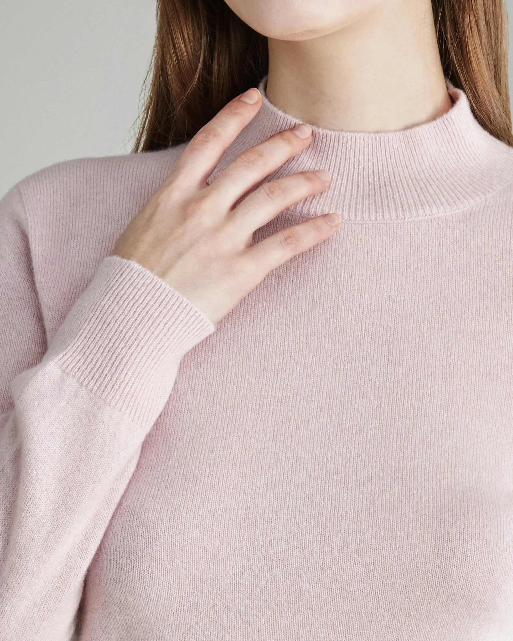 Mock Neck Cashmere Sweater sold by DAISYSILK product image thumbnail 3