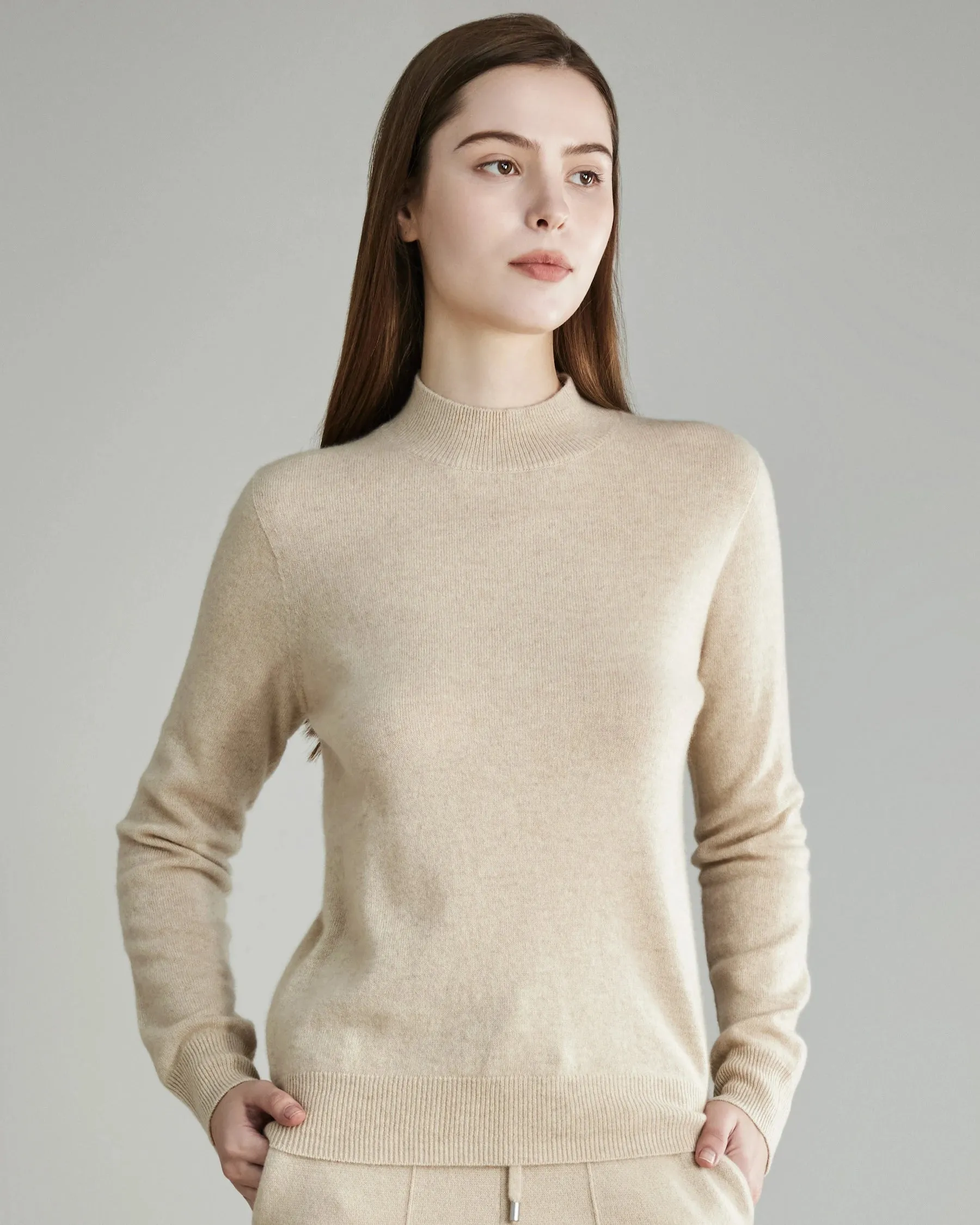 Mock Neck Cashmere Sweater sold by DAISYSILK product image thumbnail 5