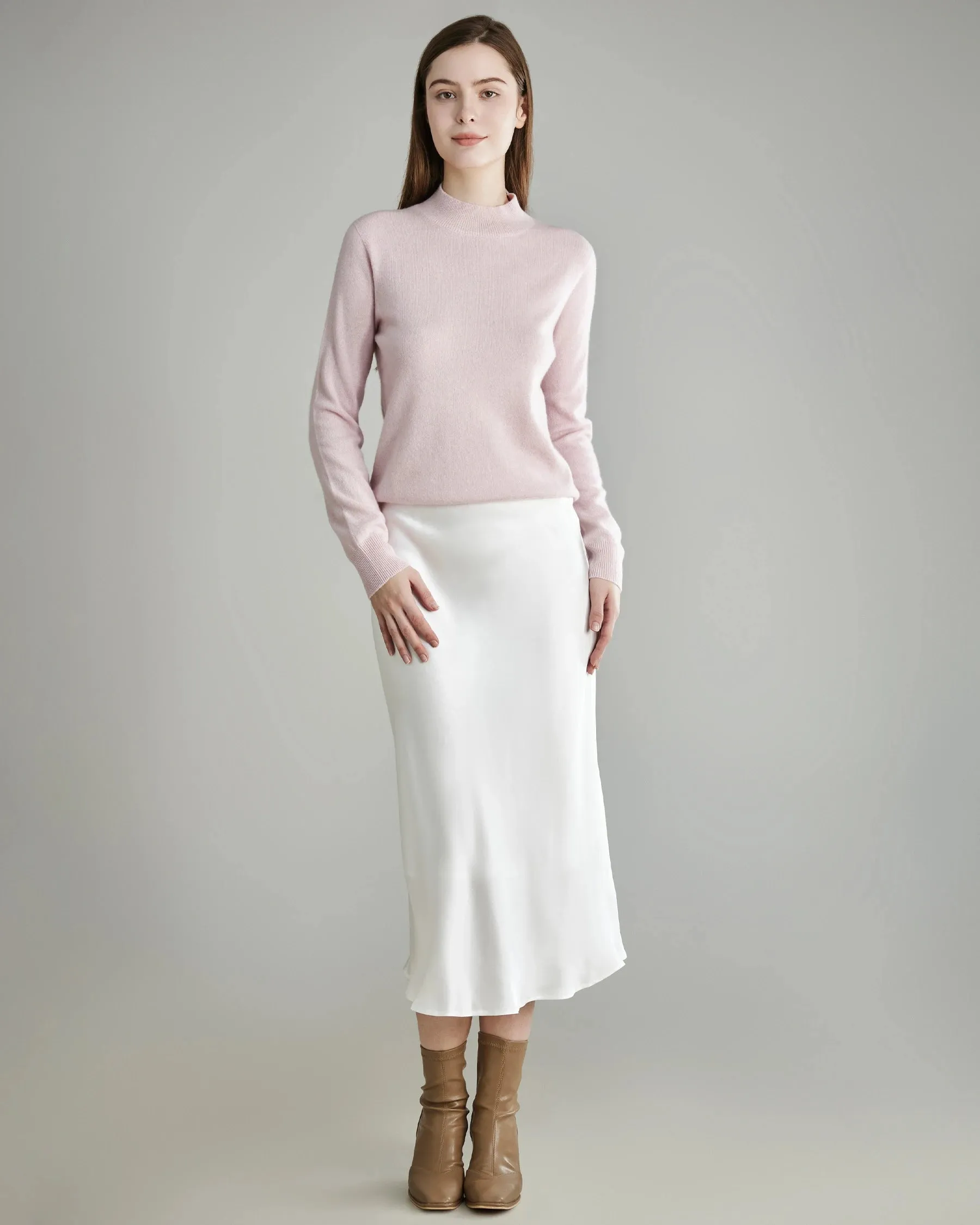 Mock Neck Cashmere Sweater sold by DAISYSILK product image thumbnail 4