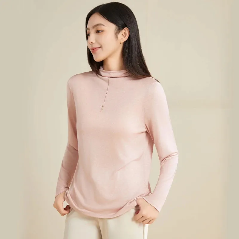 100% Silk Mock-Neck Top sold by DAISYSILK product image thumbnail 3