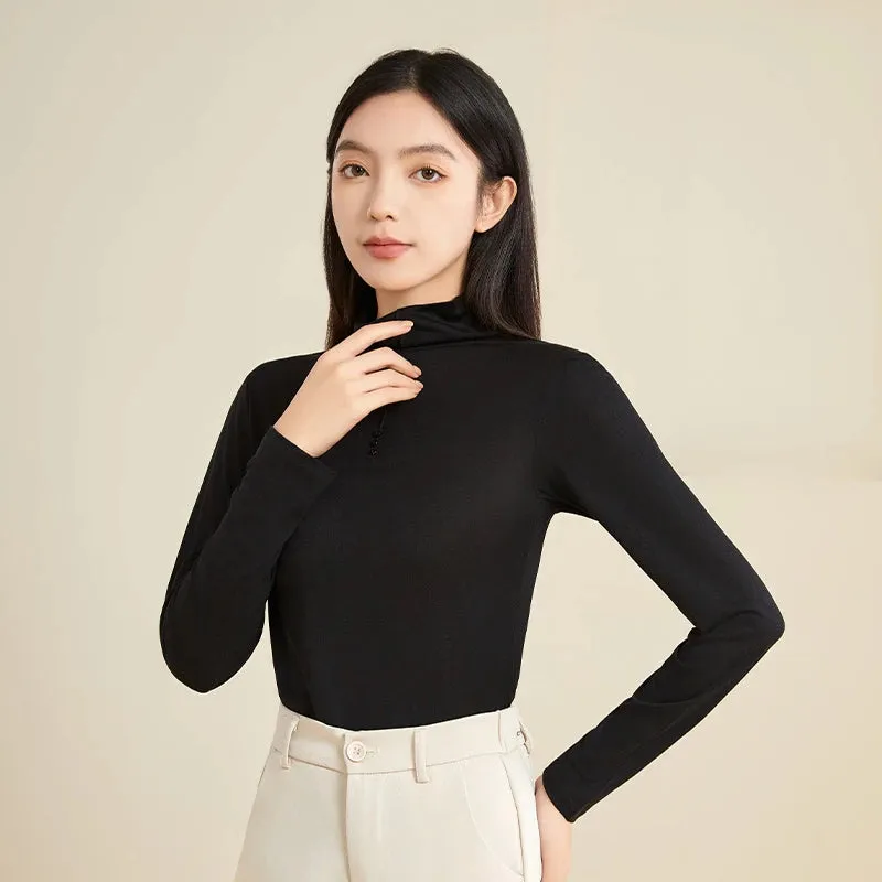 100% Silk Mock-Neck Top sold by DAISYSILK product image thumbnail 5