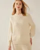 Textured Knit Pattern Cashmere Sweater sold by DAISYSILK