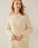 Textured Knit Pattern Cashmere Sweater sold by DAISYSILK