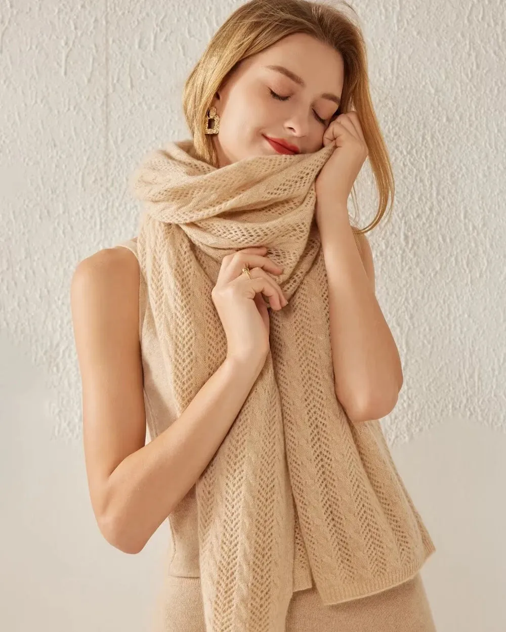 Classic Cashmere Wrap Scarf sold by DAISYSILK