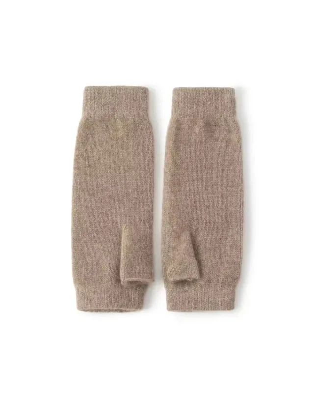 Fingerless Cashmere Knit Gloves sold by DAISYSILK
