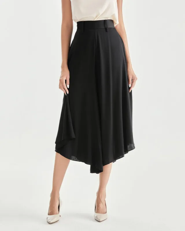 High Waist Silk Women Pants Wide Leg Pants sold by DAISYSILK