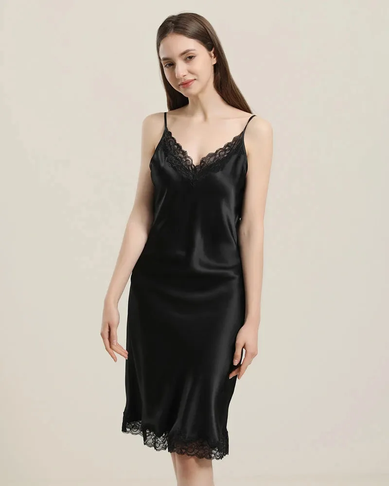Silk Nightgown with Delicate Lace Details sold by DAISYSILK product image thumbnail 2