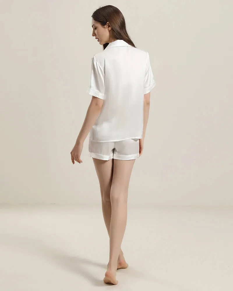 Button Up Silk Short Pajama Set sold by DAISYSILK product image thumbnail 2