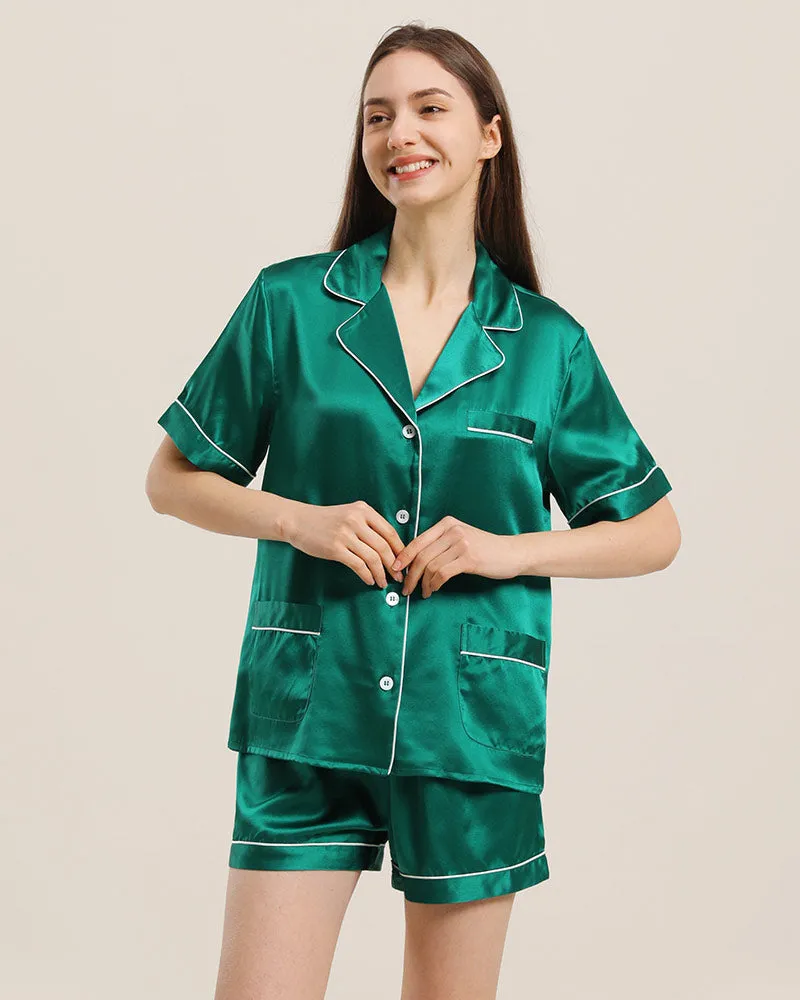 Button Up Silk Short Pajama Set sold by DAISYSILK product image thumbnail 5