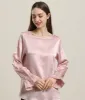 Long Sleeve Ruffle Cuffs Silk Blouse sold by DAISYSILK