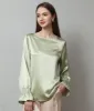 Long Sleeve Ruffle Cuffs Silk Blouse sold by DAISYSILK