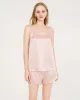 Back-Slit Silk Cami Top and Shorts Pajama Set sold by DAISYSILK