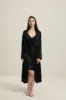 22 Momme Contra Trim And Full Length Silk Robe sold by DAISYSILK