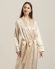 22 Momme Contra Trim And Full Length Silk Robe sold by DAISYSILK