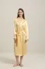 22 Momme Contra Trim And Full Length Silk Robe sold by DAISYSILK