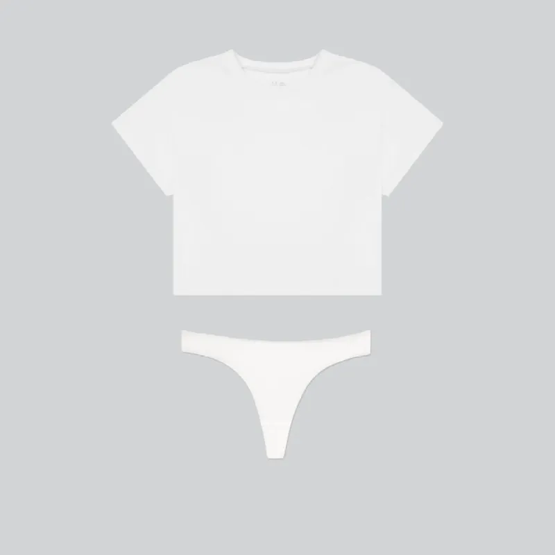 Organic Crop Top & Thong Set sold by KENT